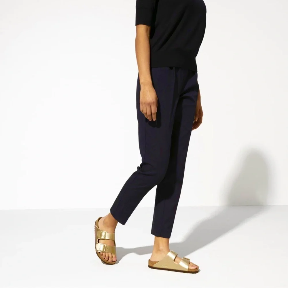 Birkenstock Arizona Slide Sandal, Women's Arizo Birko-Flor, gold - Picture 4 of 7